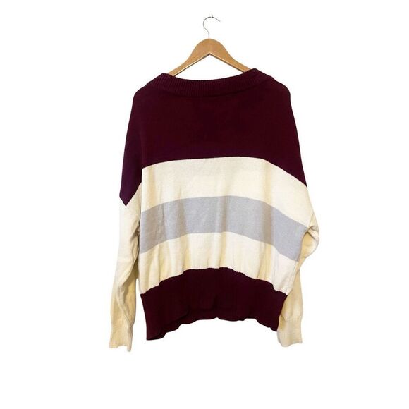Lucky Brand Color Block Crewneck Pullover Knit Sweater Women’s XXL - Picture 3 of 4